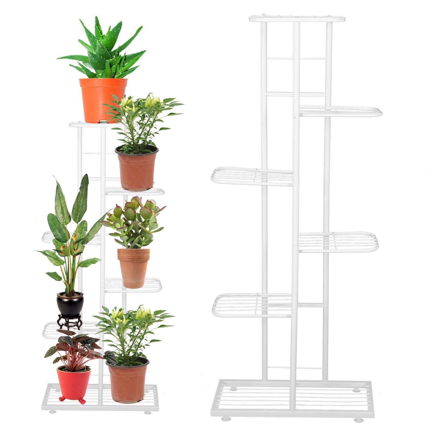 EBTOOLS Planter Stand,6 Tier Flower Plant Pots Stand Planter Display Shelf for Indoor Outdoor Garden Decoration,Flower Stand