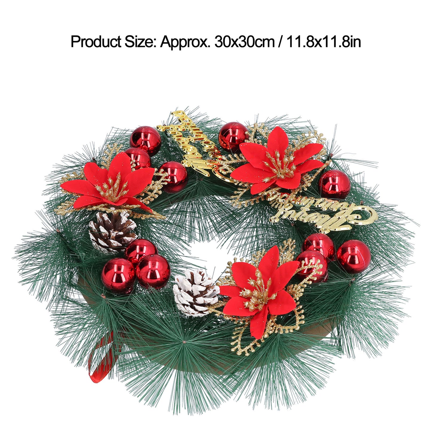 Christmas Garland Hanging Simulation Wreath for Living Room Bedroom