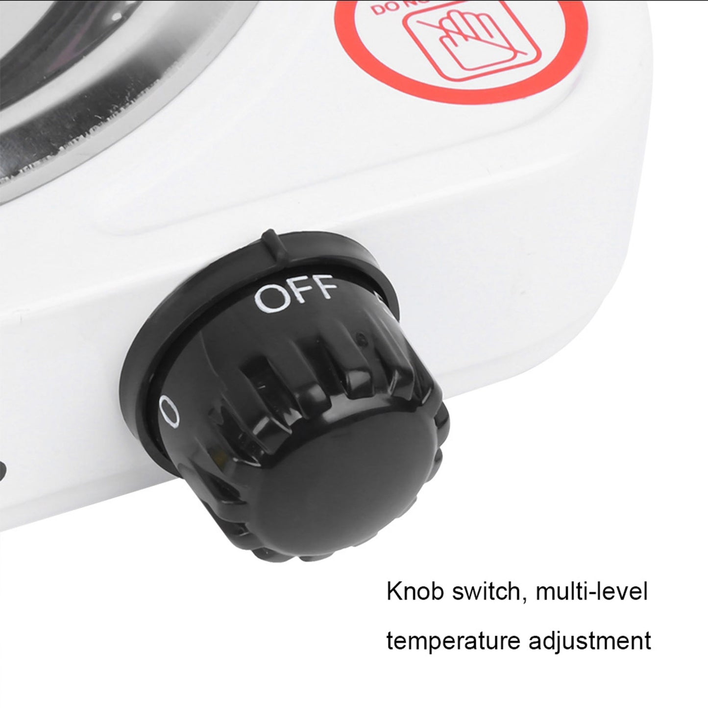 Electric Hot Plate for Cooking, 1000W Stainless Steel Electric Stove Burner with 5 Level Temperature Control, Portable Stove for Home Dorm Office Kitchen Camping Single Burner Electric Cooktop, White