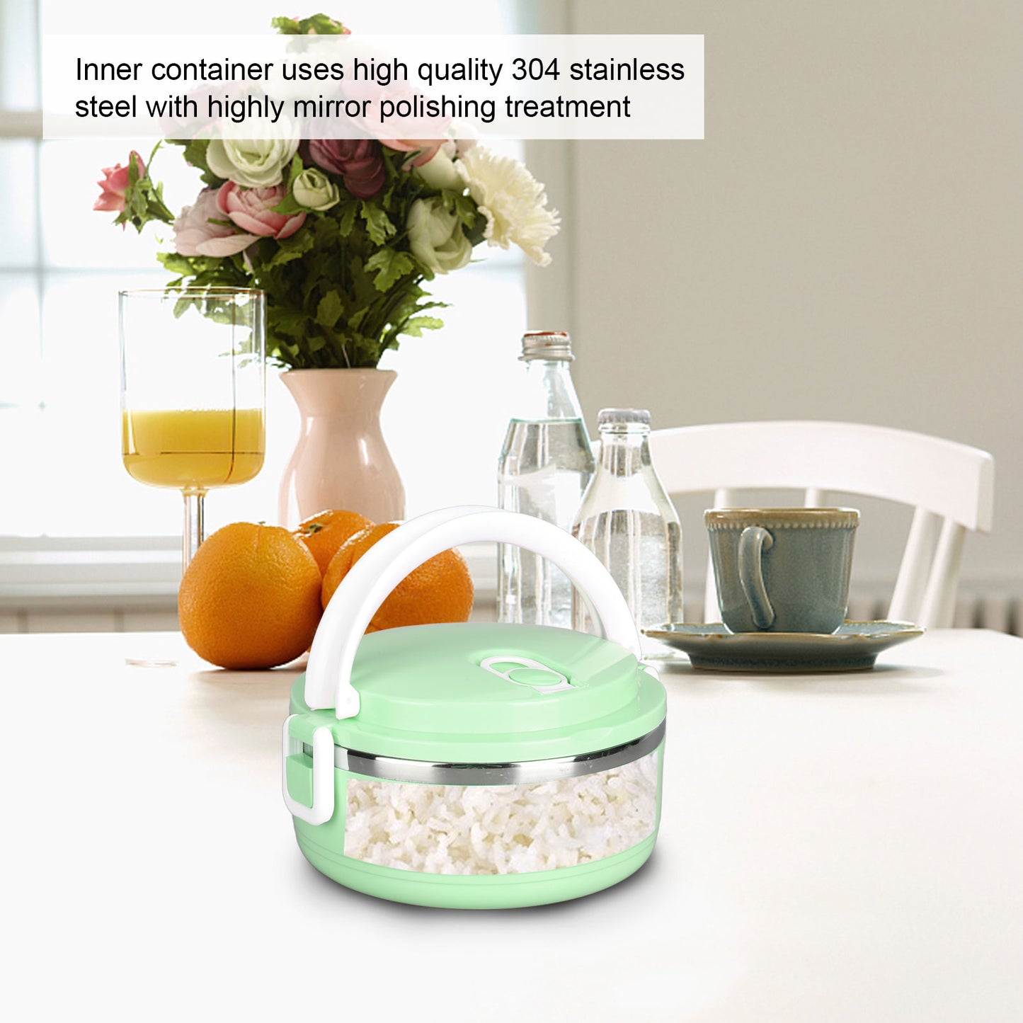 Thermal Lunch Box Stackable Hot Food Insulated Box 304 Stainless Steel Round Lunchbox Sealed Food Containers,Stackable Thermal Lunch Box,Thermal Lunchbox