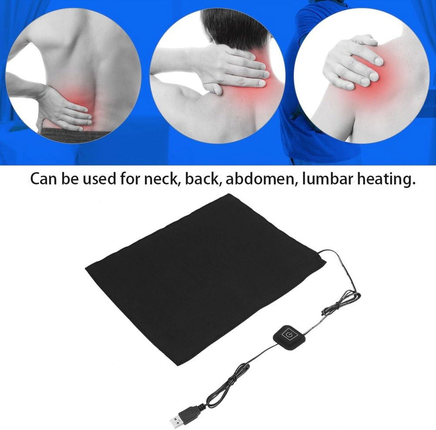 Heating Pad for Back & Neck - Heat Therapy for Muscle Pain, Cramps, and Sore Muscles in Neck, Back, and Shoulders - 3 Heat Settings