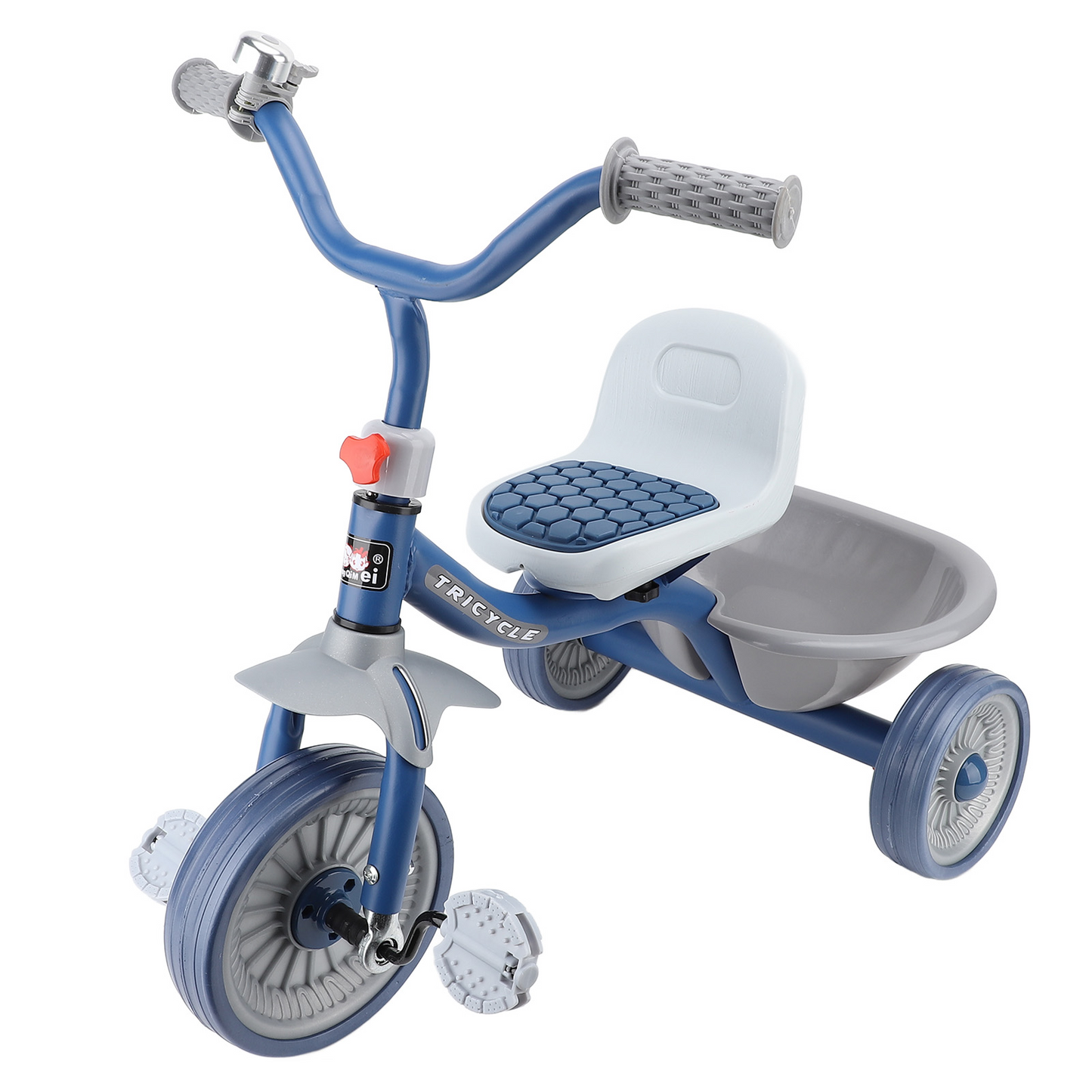 Toddler Bike Kids Trike for Balance Training, Kids Tricycle for 1-4 Years Old, Toddler Tricycle with Pedals and Storage Basket, Baby Bike for Girls Boys with Bell/Adjustable Seat, Beginner Tricycle