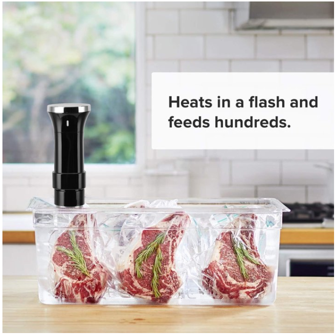 Upgraded Version Sous Vide Machines,1100W One-Touch Control Menu Precision Cooker, Waterproof Immersion Circulator with Digital Touch Screen and Accurate Temperature Time Control