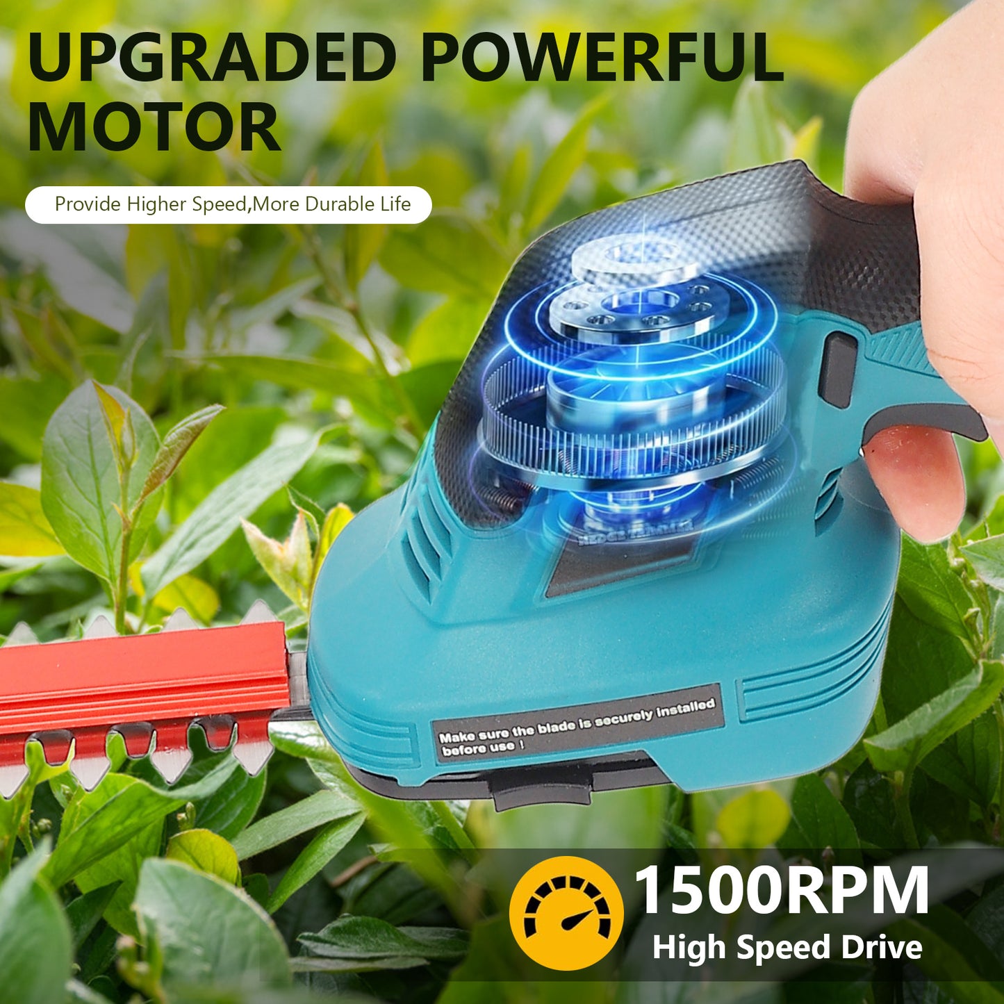 20V Cordless Hedge Trimmer- 2 In 1 Electric Handheld Grass Shear & Shrubbery Trimmer Kit, Hedge Shear W/ 2PCS Rechargeable Battery Lightweight For Bush, Lawn, Patio, Tree, Garden, Yard