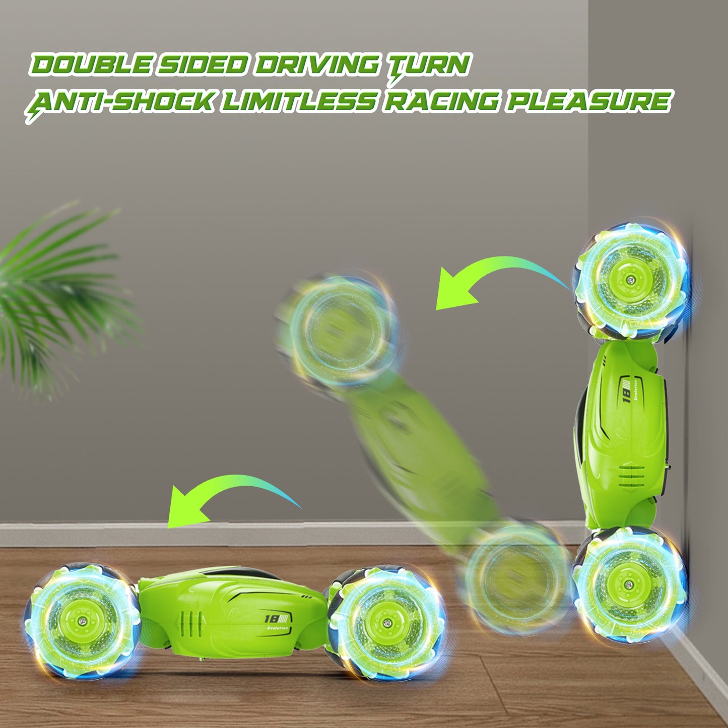 Gesture Sensing RC Stunt Car, Green