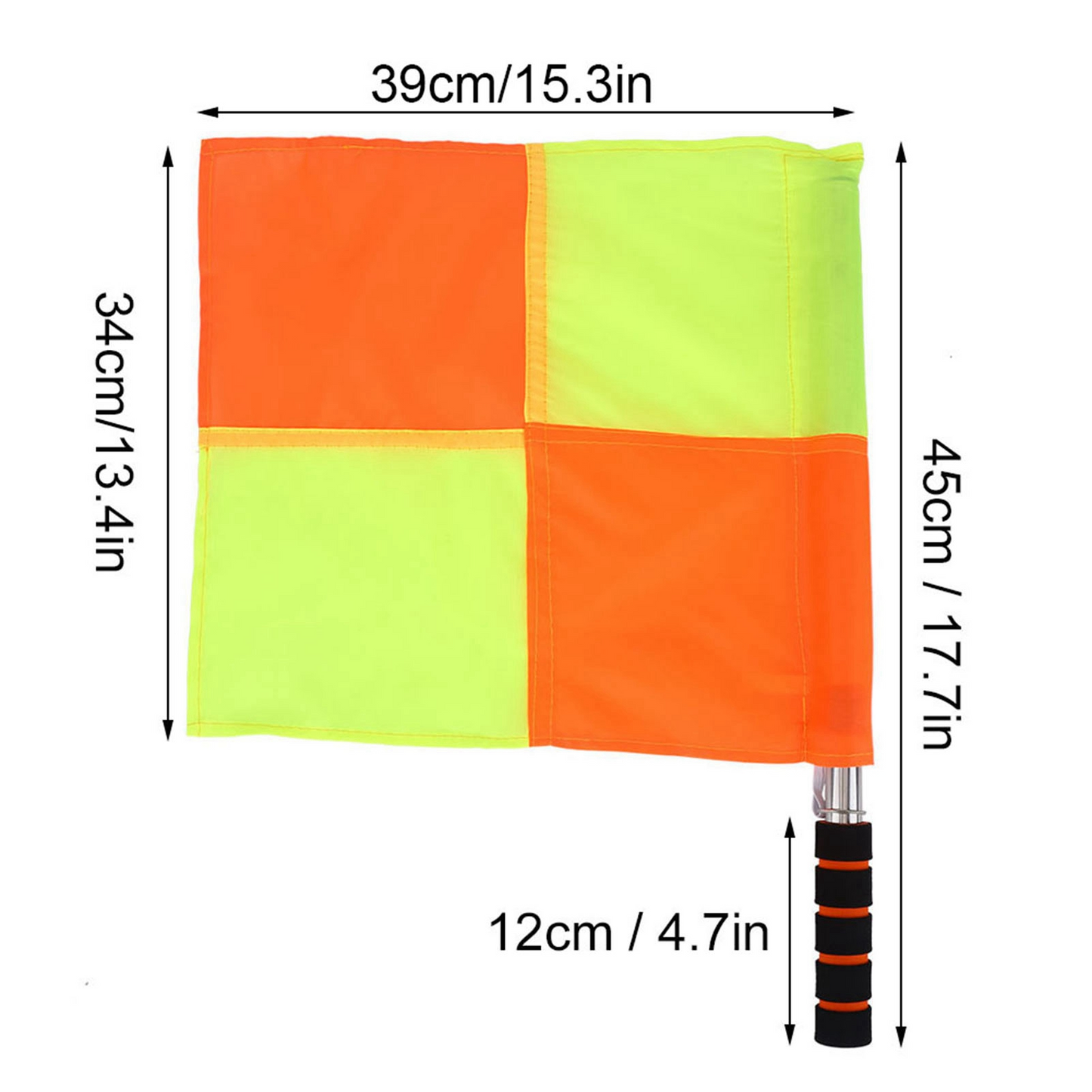 Football Referee Flag, 2PCS Referee Linesman Flag with Storage Bag for Sports Match Soccer Football Hockey Training, Soccer Referee Flag