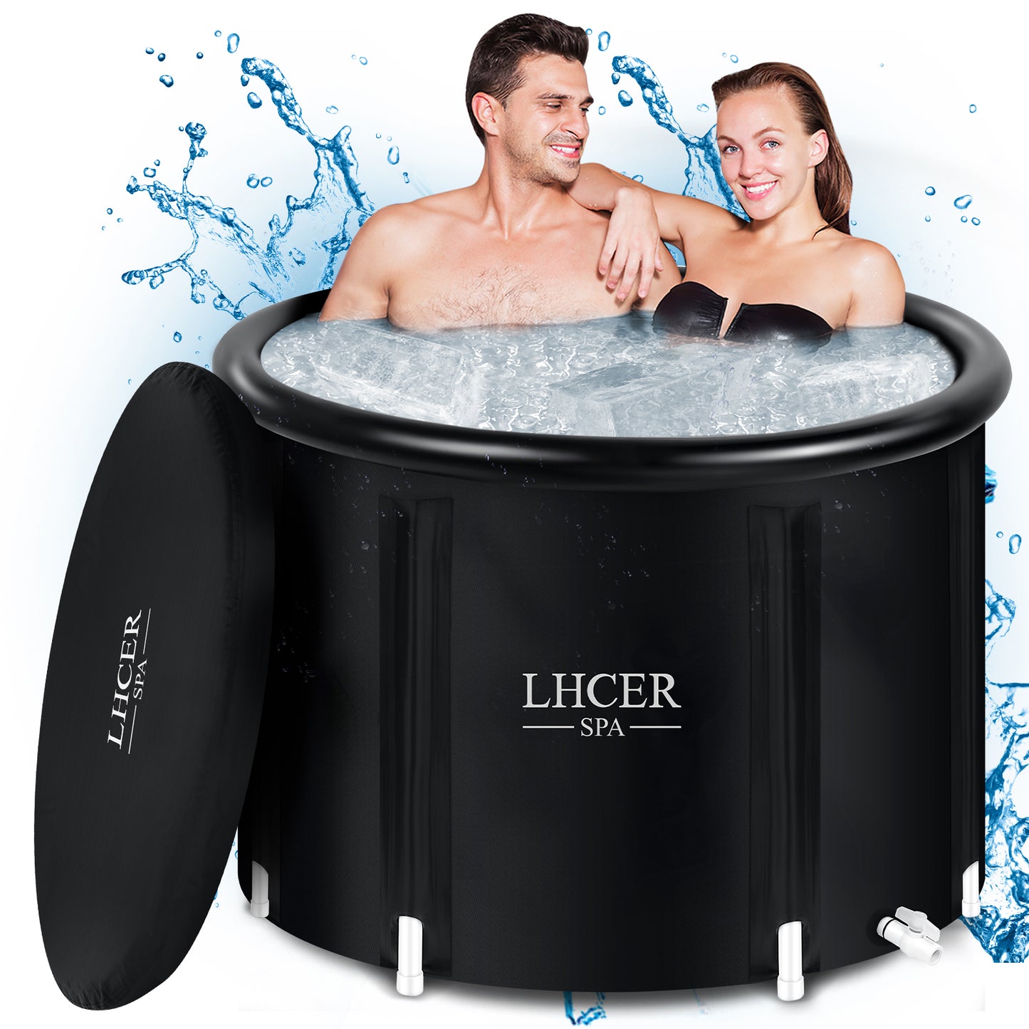 The LHCER Ice Bath Tub for Athletes XL: 116 Gallons Cold Plunge Tub with Cover for Athlete Recovery
