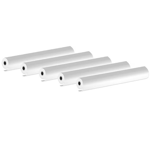 5 Rolls Thermal Paper (210mm/8.27" width/6m long, Φ1.18") Widely Compatible with Portable Thermal Printers, Quick-Dry A4 Thermal Printer Paper for Documents Picture Homework, 20 Sheets/Roll