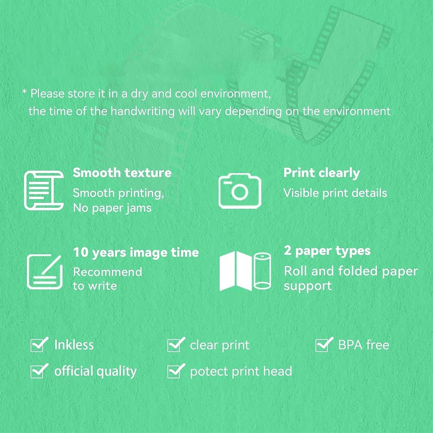 2 Rolls Thermal Paper, 8.27"/210mm Wide Compatible with Bluetooth Portable Thermal Printers, Quick-Dry A4 Thermal Paper for Documents Picture Homework, 25 Sheets/Roll, White