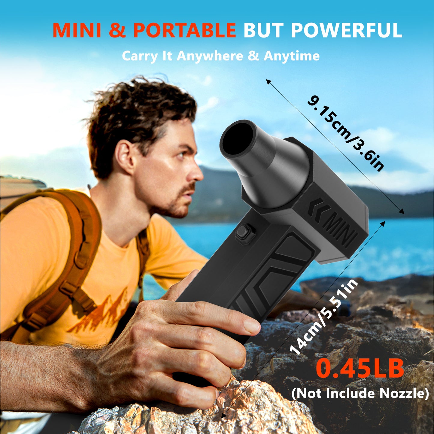 Compressed Air Duster, 105000RPM Handheld Vacuum 4 Gear Adjustable Rechargeable Brushless Motor Air Blower for Keyboard,Computer,Car,Home