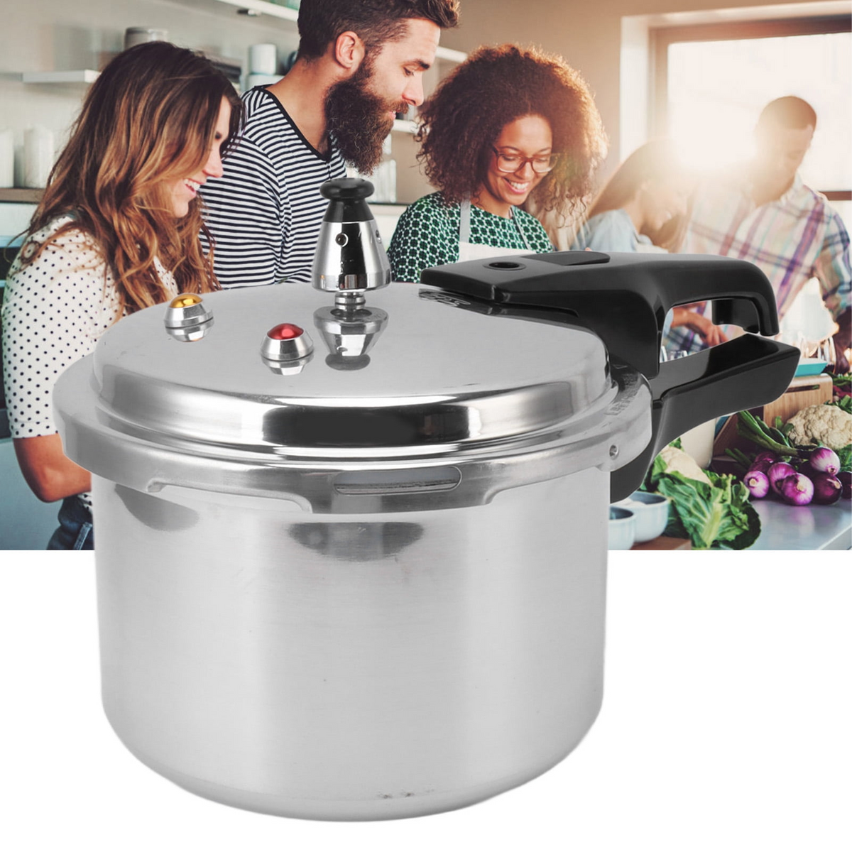 3L Mini Aluminum Alloy Pressure Cooker, Cooking Various Foods Aluminum Pressure Cooker For Gas Stove