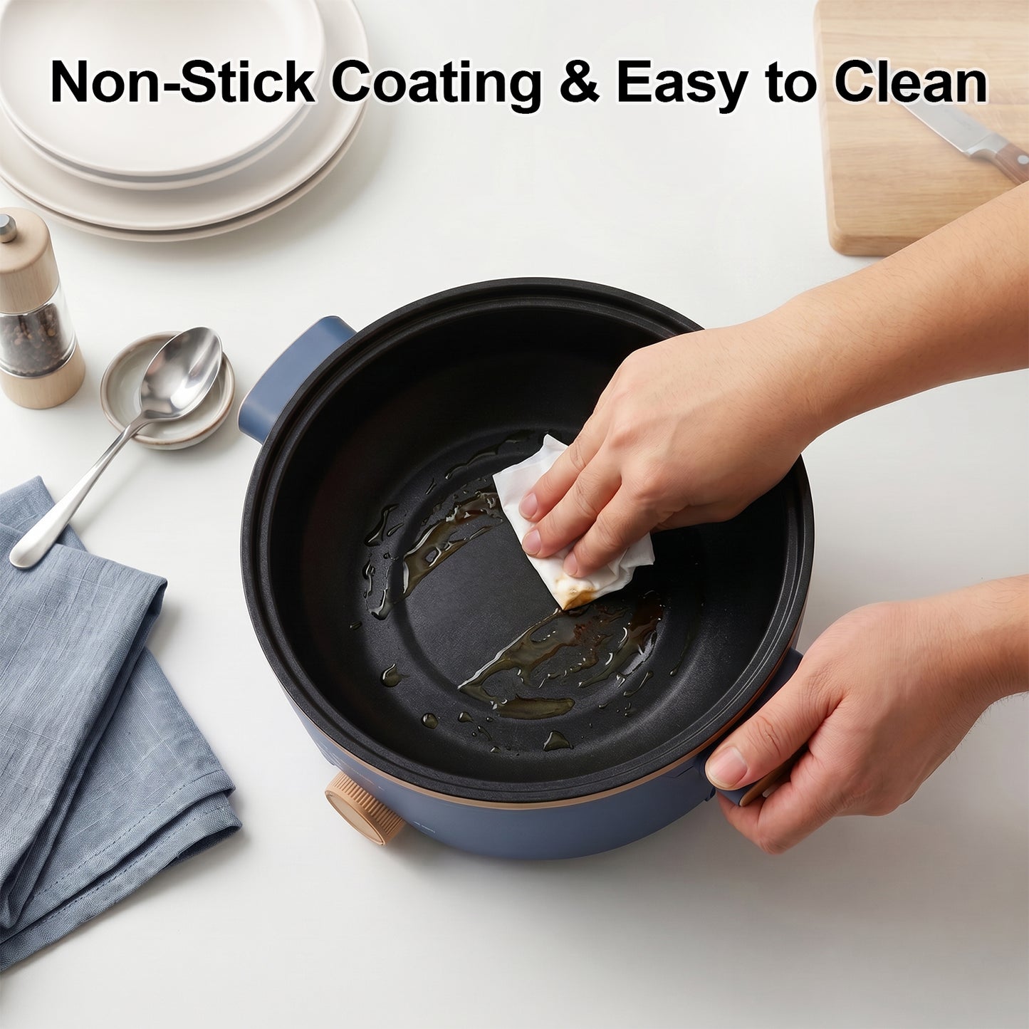 Electric Cooker, Electric Pot Cooker Easy Cleaning Single Layer For Dorm US Plug 110V