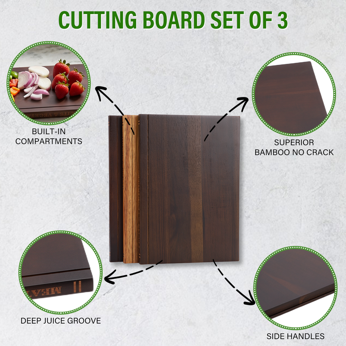 Book Cutting Board Set of 3 With Stand, Solid Cutting Boards That Look Like Books, Decorative Cutting Board Book Set for Kitchen, Unique Book Cutting Boards Gift