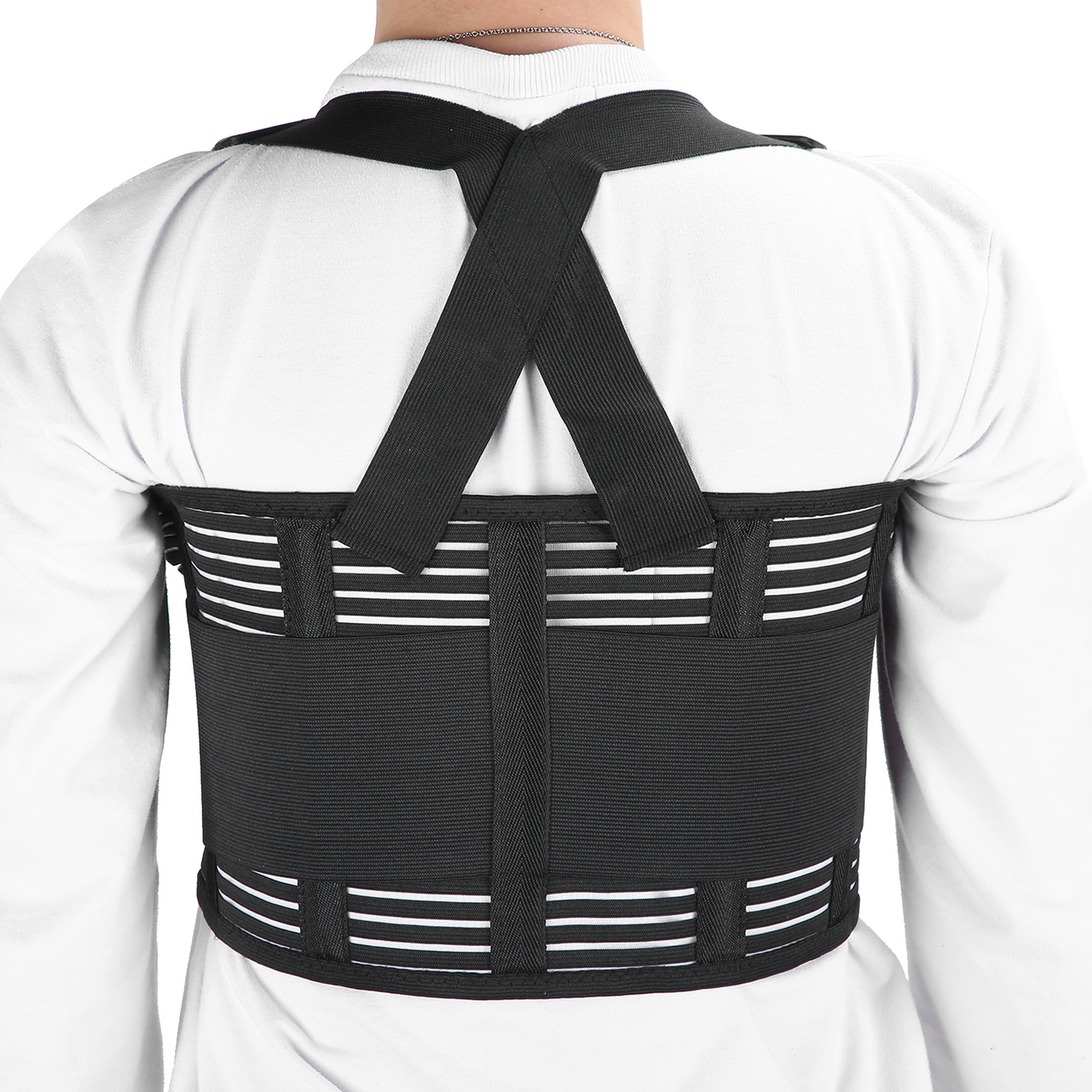 Rib and Chest Support Brace, Broken Rib Brace, Breathable Rib Belt for Sore or Bruised Ribs Support, Sternum Injuries, Dislocated Ribs Protection, Pulled Muscle Pain