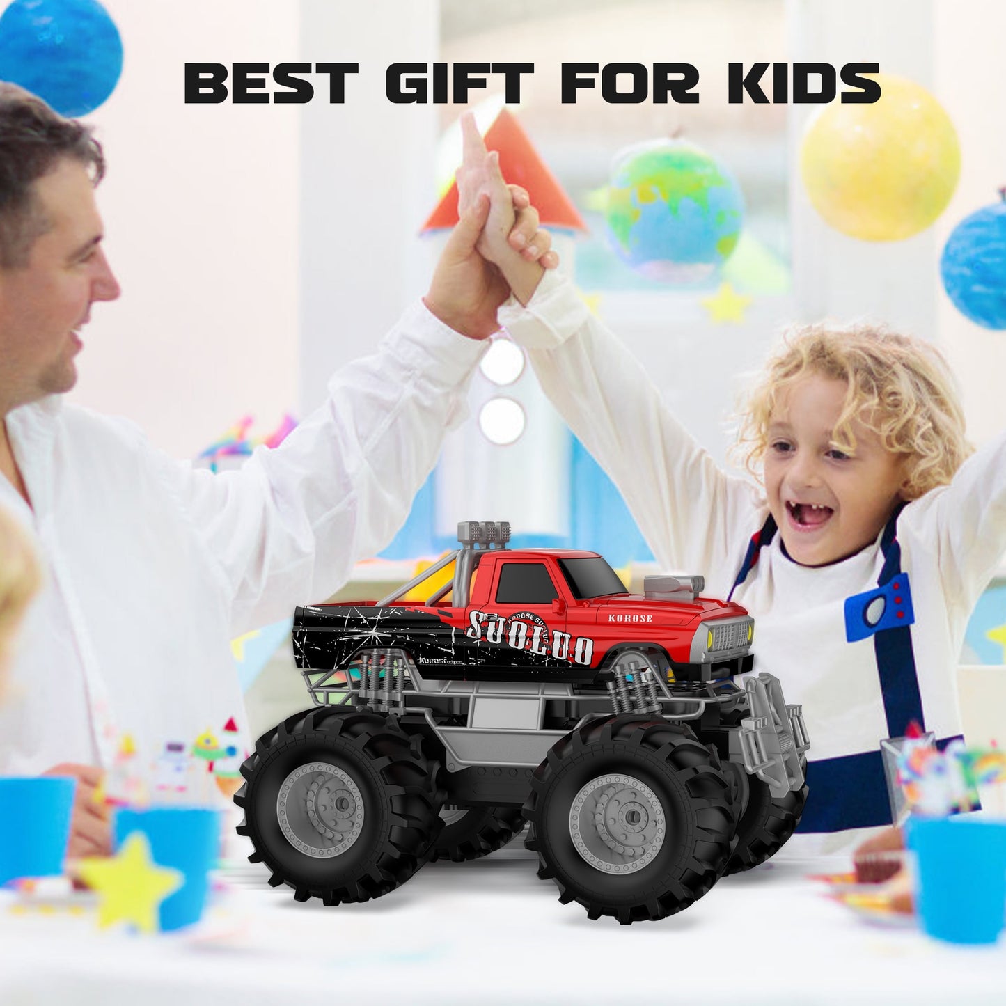 Amphibious Remote Control Car Toys for Boys Girls 2.4GHz 1:16 All Terrain Off-Road RC Car Waterproof RC Monster Truck Kids Pool Toys Remote Control Boat Gifts for Christmas
