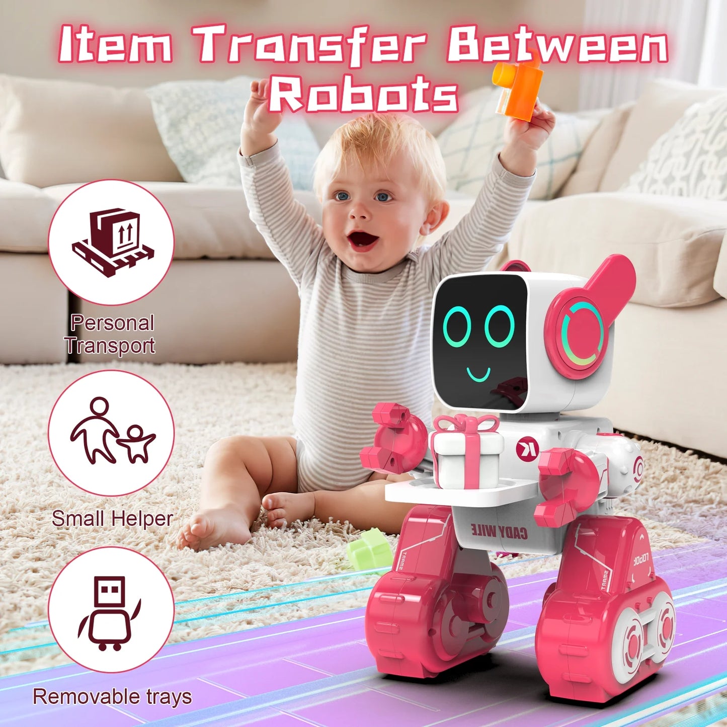 Robot Toys for Kids,Interactive Robot Toy Programmable, LED, Walking, Talking, Singing, Dancing - for Kids