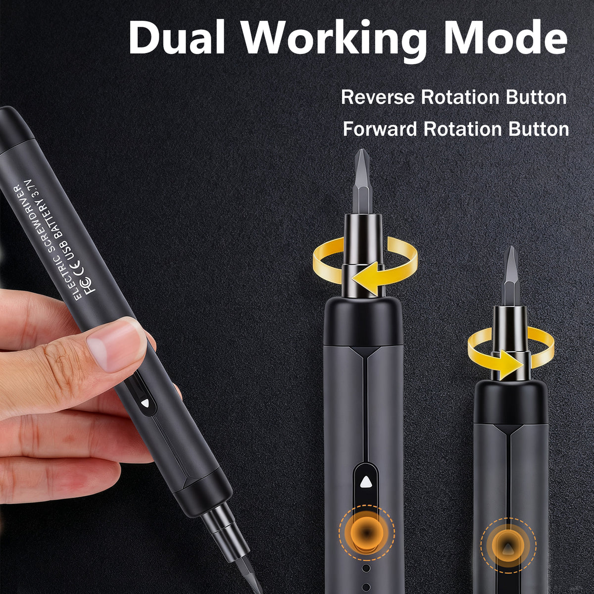 48 In 1 3.7V Cordless Electric Screwdriver Kit, 2.5 N.m Torque with 38 Piece CRV Bits,Charge Battery & Magnetic Holder - Ideal for Electronics Repair (Phones, Laptops, Watches)