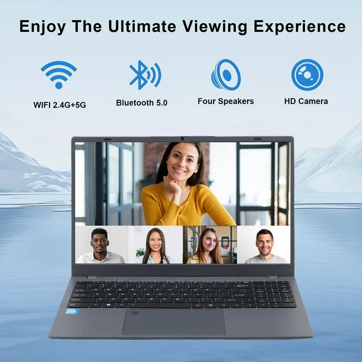 15.6 inch Laptop Computer 16GB DDR4 512GB SSD Quad-Core Intel N5095 Processors Windows 11 Notebook 1920*1080 FHD IPS Display, WiFi 5, Webcam, Fingerprint, Numeric Keyboard, Student Laptop, Gray