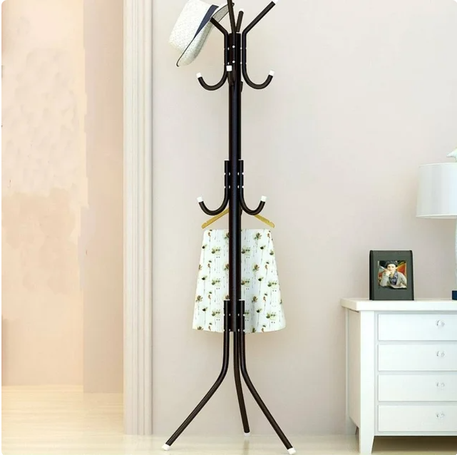 Hilitand Coat Racks Hall Tree Hatrack Coat Rack Stand Metal Coat Hanger Tree with 8 Hooks for Hats Clothes Suits Handbags Umbrella in Entryway Hallway Bedroom Office Use