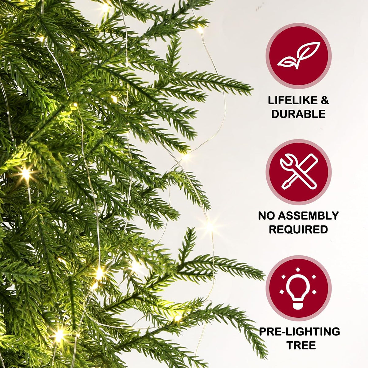 2FT Pre-Lit Artificial Christmas Tree, Lifelike Cypress Potted Xmas Tree with 100 Twinkle LED Lights for Family Fun Indoor Holiday Decor for Indoor