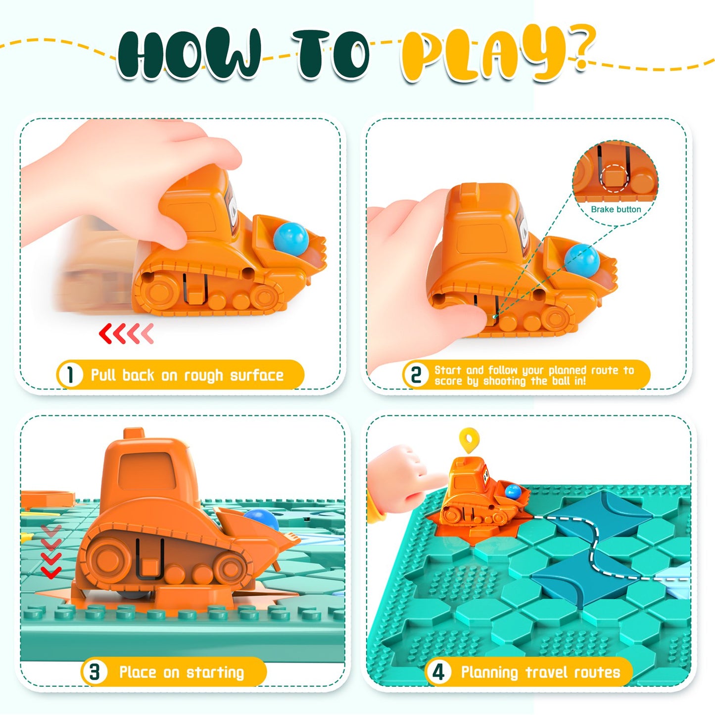 Board Games Educational Learning Toys, Logical Road Builder Games STEM Family Board Game, Large Educational Smart Brain Teasers Puzzles Toys, Preschool Early Montessori Birthday Gifts for Kids 3+