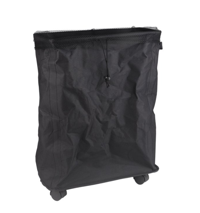 23" Rolling Foldable Slim Laundry Basket with Lid Breathable Mesh Cover, Laundry Hamper on Wheels Tall Thin Dirty Cotton Corner Bin for Home,Black