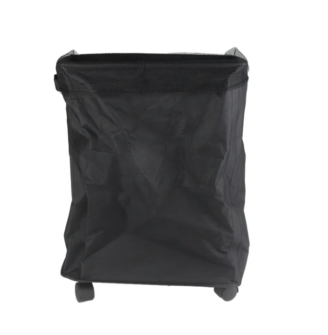 23" Rolling Foldable Slim Laundry Basket with Lid Breathable Mesh Cover, Laundry Hamper on Wheels Tall Thin Dirty Cotton Corner Bin for Home,Black