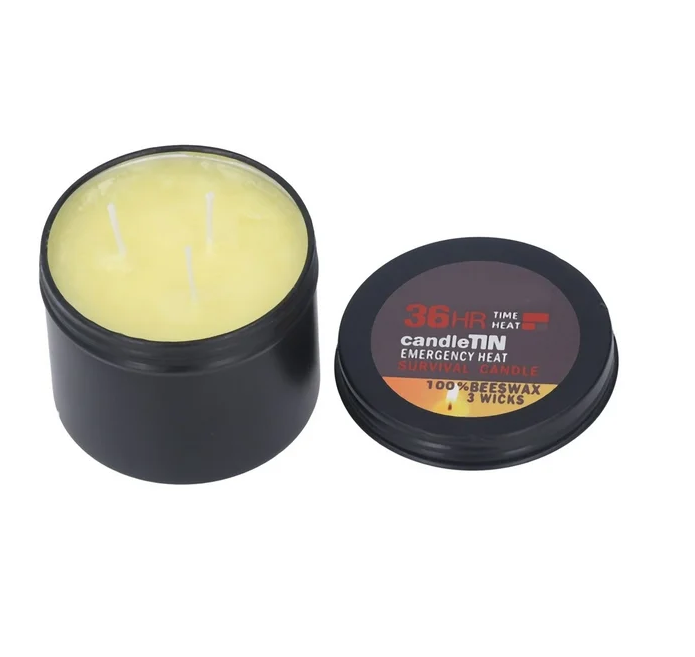 Fyydes Long Lasting Candles,Survival Candle 3 Wicks 36 Hours Burning Natural Sweet Aroma Widely Portable Emergency Candle For Home Outdoor,Emergency Candle
