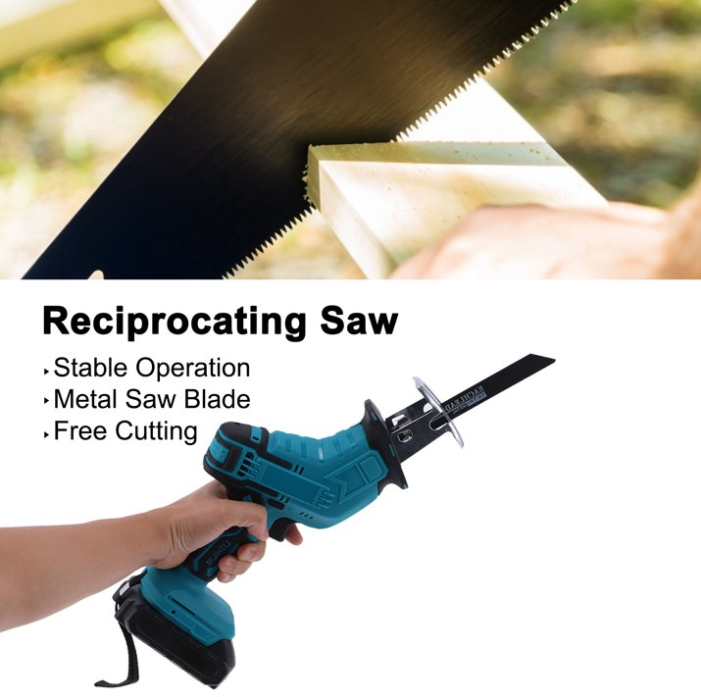 Reciprocating Saw Electric HandHeld Cutting Tool Set Kit for Metal Wood Plastic