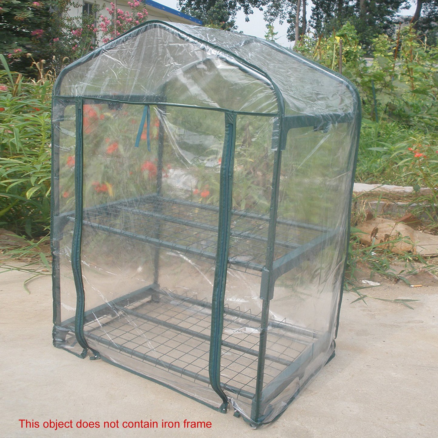 Gupbes Greenhouse Tent, Portable PVC Plant Green House, Mini Warm Flower Plants Waterproof Plant Cover for Outdoor, Indoor Gardening Planting(Without Iron Stand)