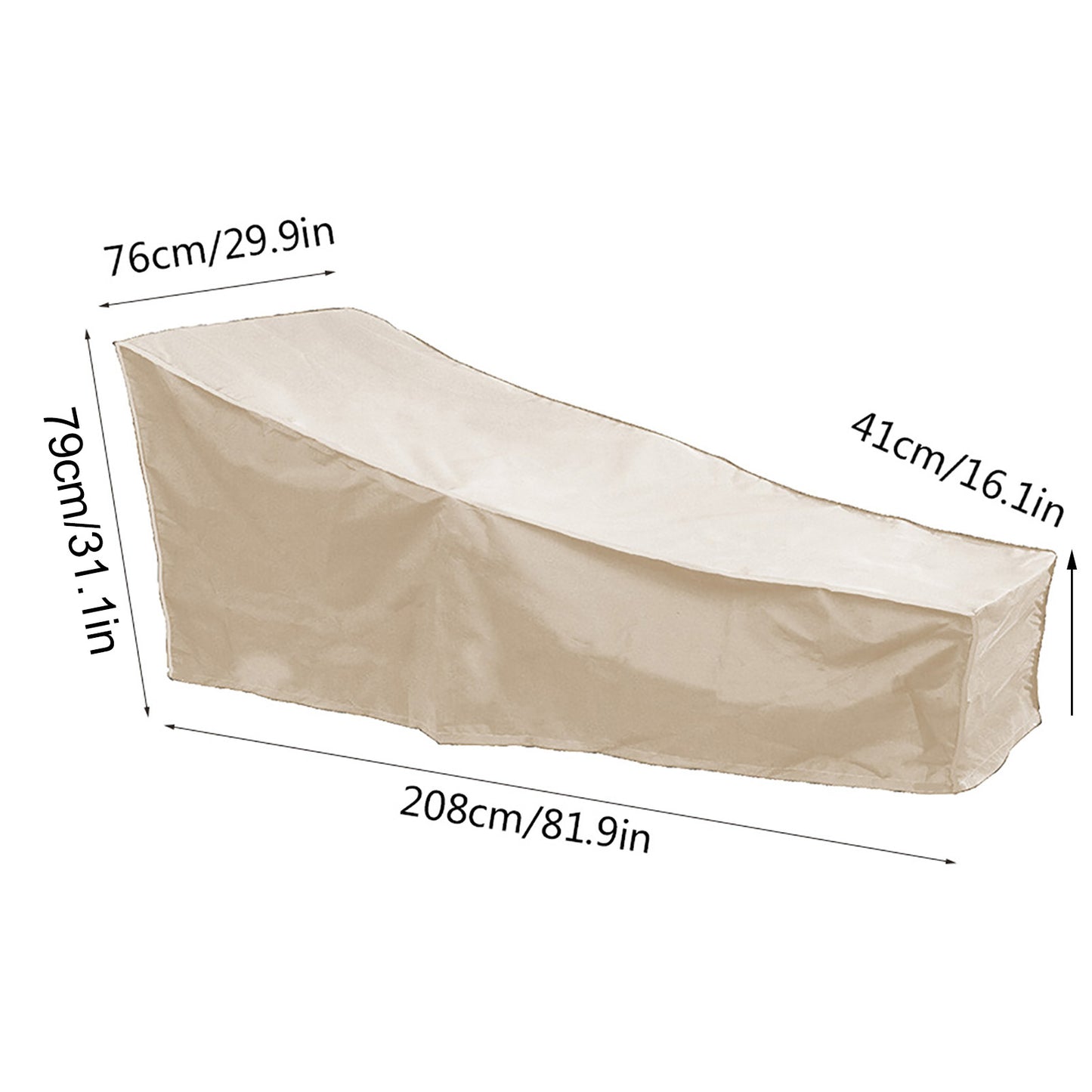 Patio Furniture Covers Waterproof Outdoor Lounge Chair Protection Covers 82x30x16inch