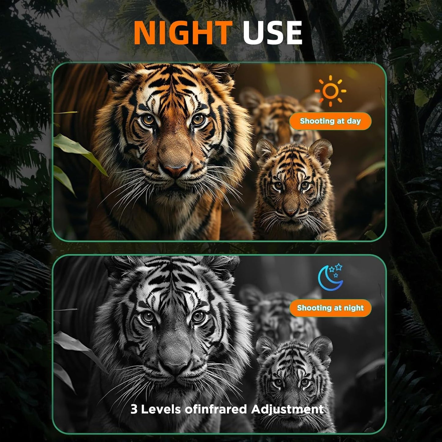 Night Vision Binoculars for Adults, 4K Infrared Night Vision Goggles, 2000ft Range 40MP Hunting Binoculars with Compass,32GB TF Card,5000mAh Battery,3"HD Screen, 8X Zoom for Camping Security Outdoors