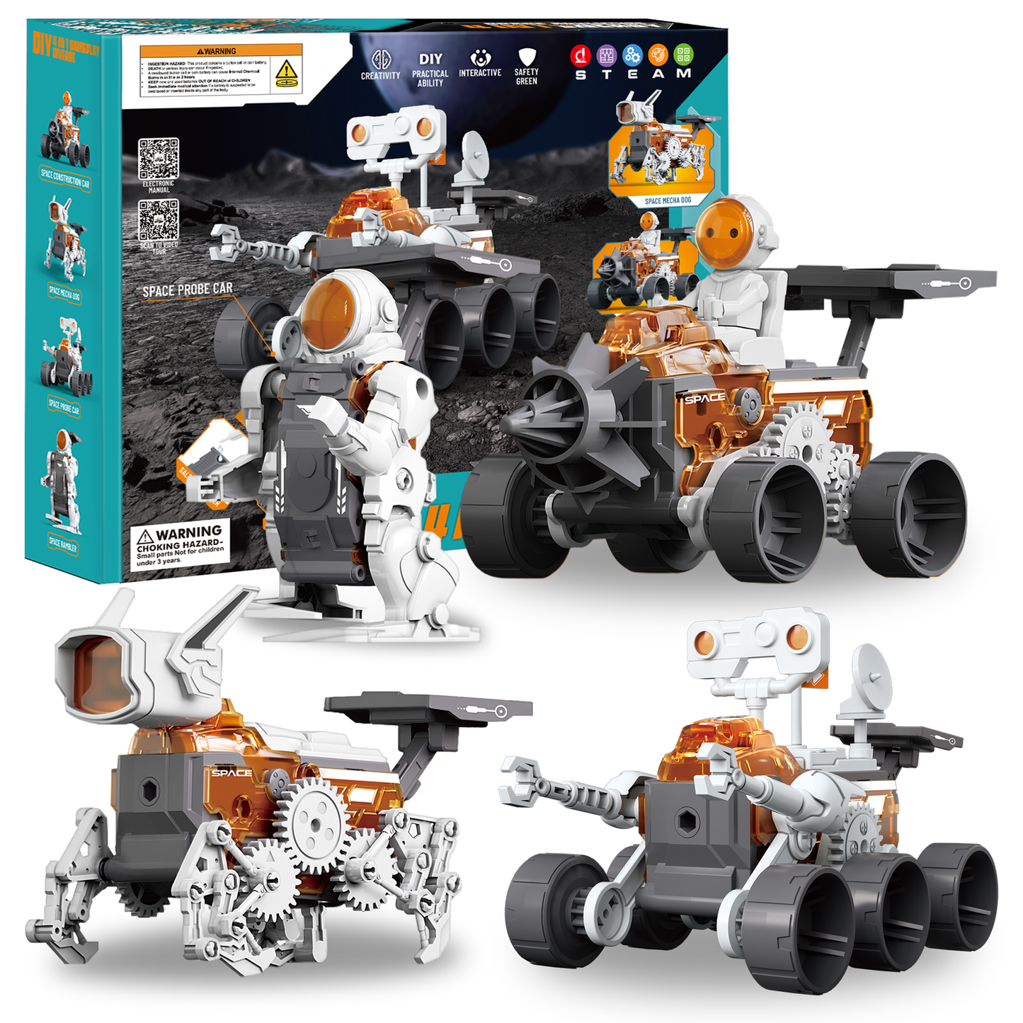 STEM Solar Power Robots Toy for Kids Age 8-12, 4-In-1 3 Energy Robot Building Kit 5-7, DIY STEM Robotic Toys Science Experiments Activities Engineering Projects Gifts