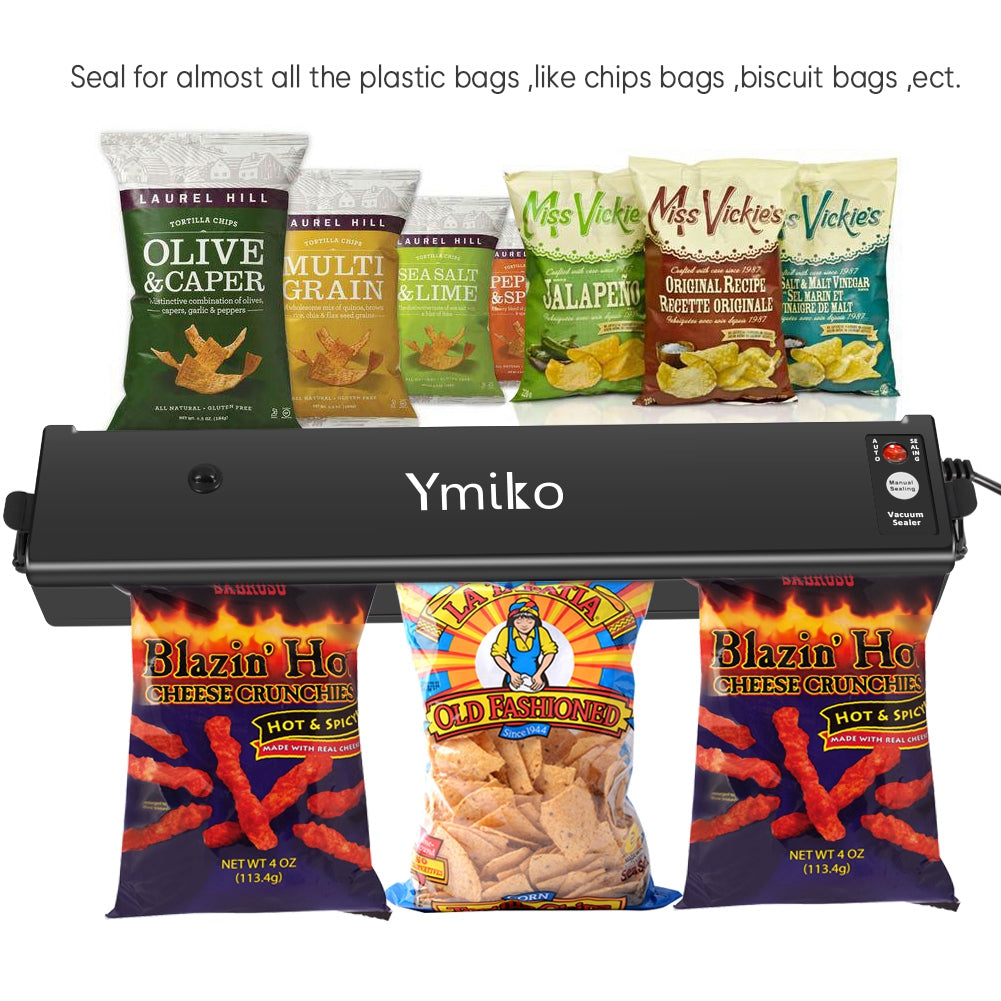 Tebru Vacuum Sealer Machine with 20 bags, Black