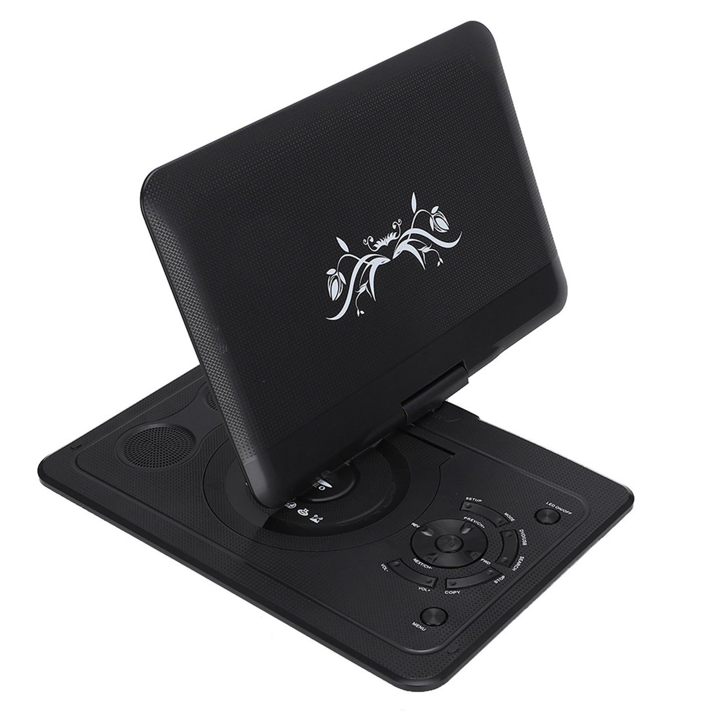 13.9inch Portable DVD Player, 10.1" Swivel Screen, Built-in Rechargeable Battery Car DVD Player for Kids, Support CD/DVD/SD Card/USB/Connect TV, Remote Control, Black