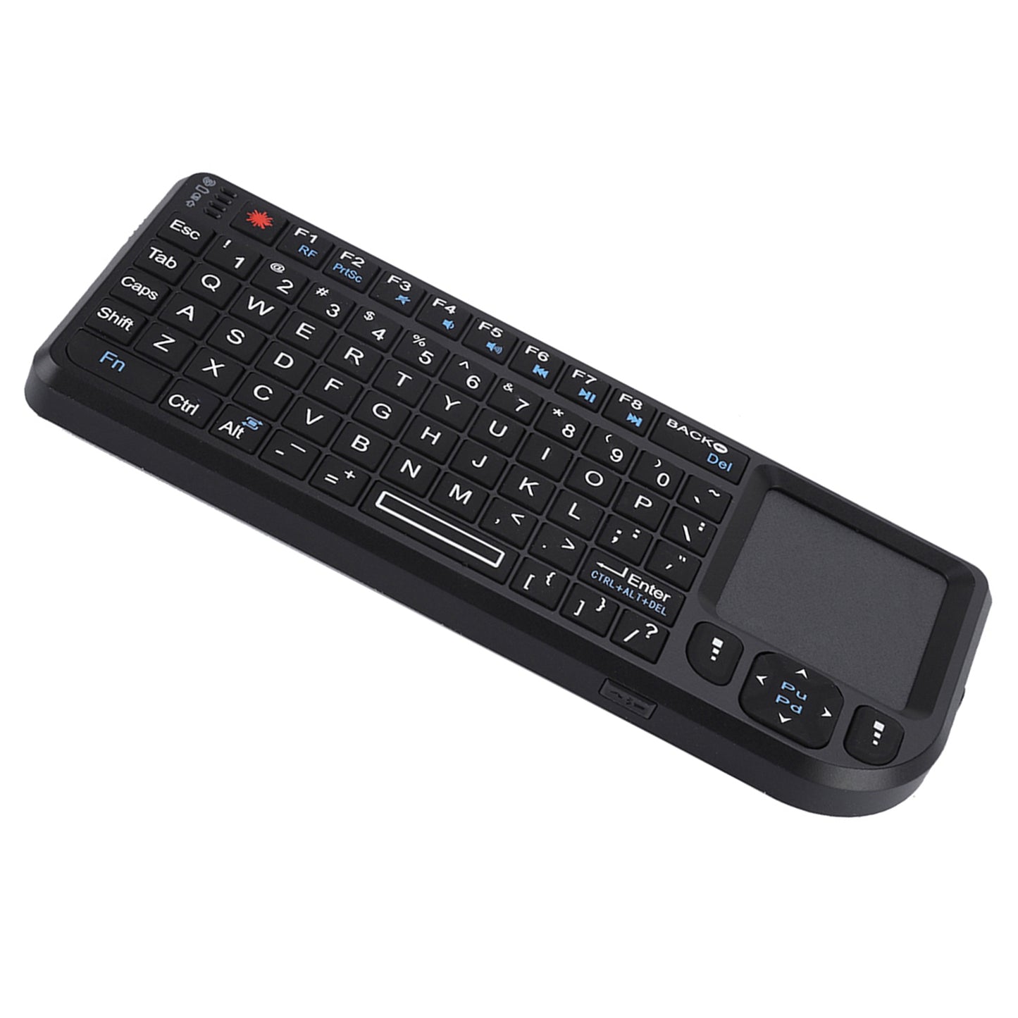 Mini Wireless Keyboard with Touchpad, Rechargeable Ultra Portable Bluetooth Keyboard and Mouse, Backlit Keyboard for HTPC, for PS3/4, Smartphones, PC, Tablet, TV Box, Windows, Black