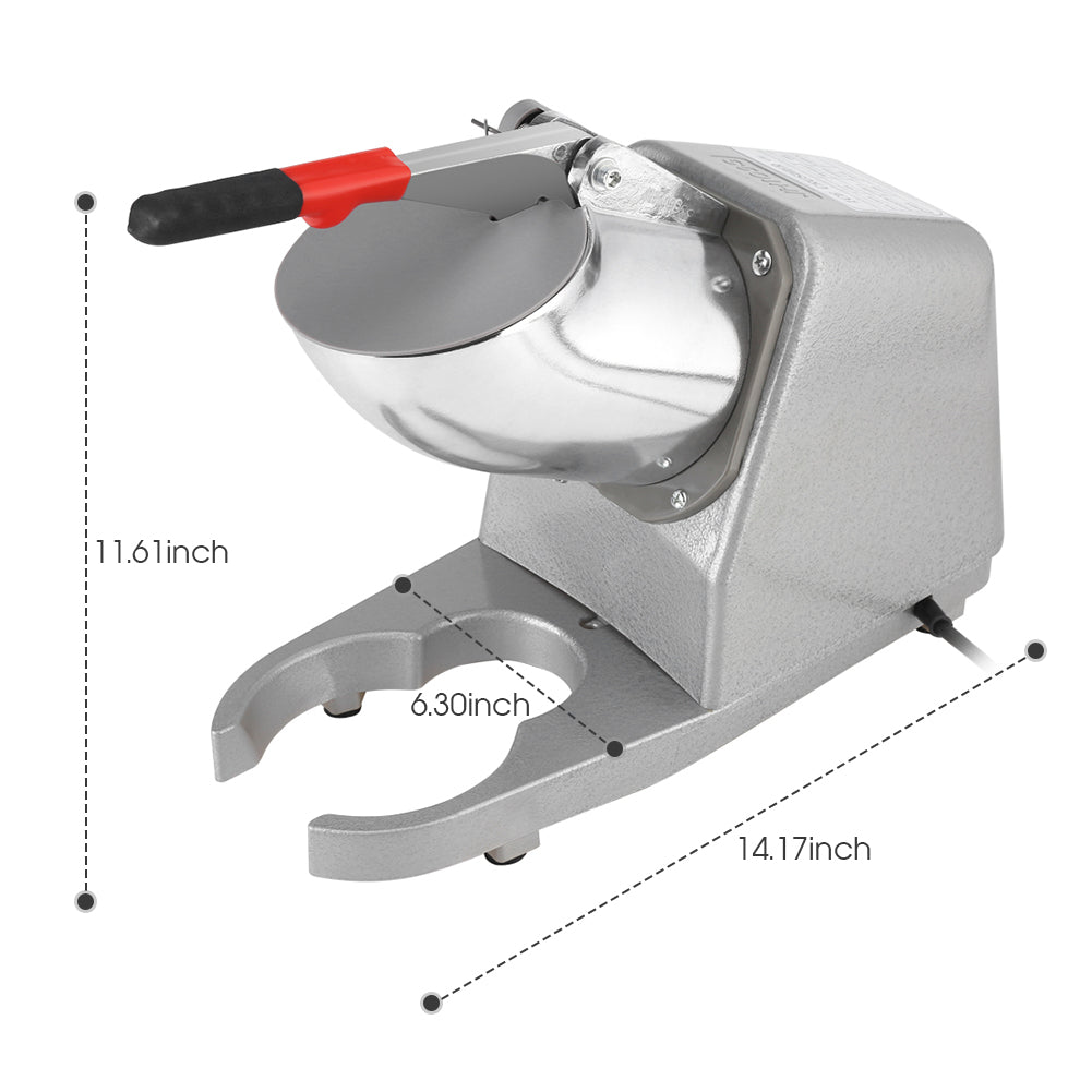 Electric Ice Crusher Shaver Machine Snow Cone Maker Shaved Ice Stainless Steel Shaving