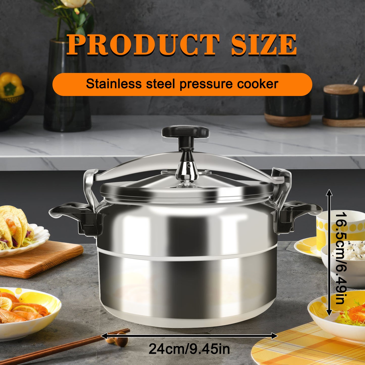 Pressure Cooker, 7L Fast Cooker Pot for Cooking, Explosion Proof Stovetop Pot with Regulator for Home Commercial Use Cooking