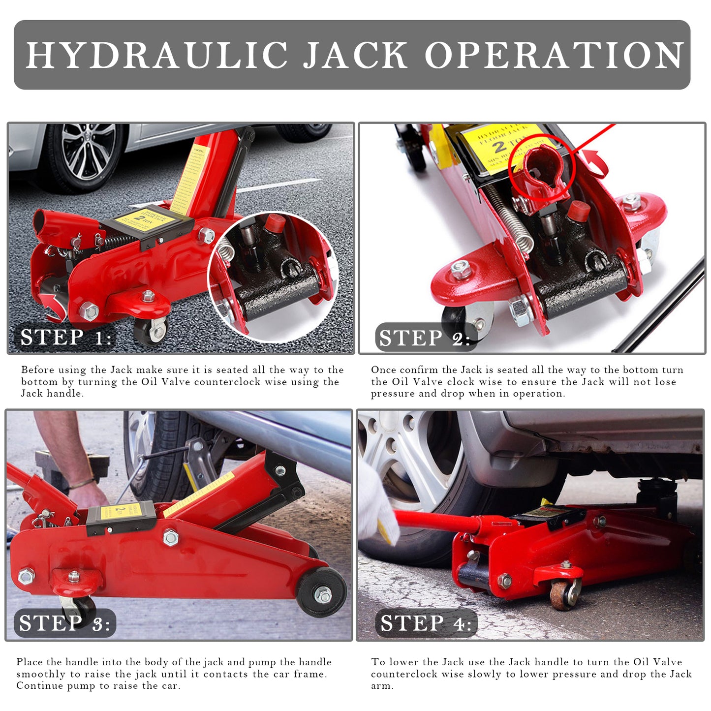 2 Ton Trolley Jack With 2 Ton Jack Stands, Lightweight Portable Car Lift Jack Tool Kit For SUVs Small Vehicles