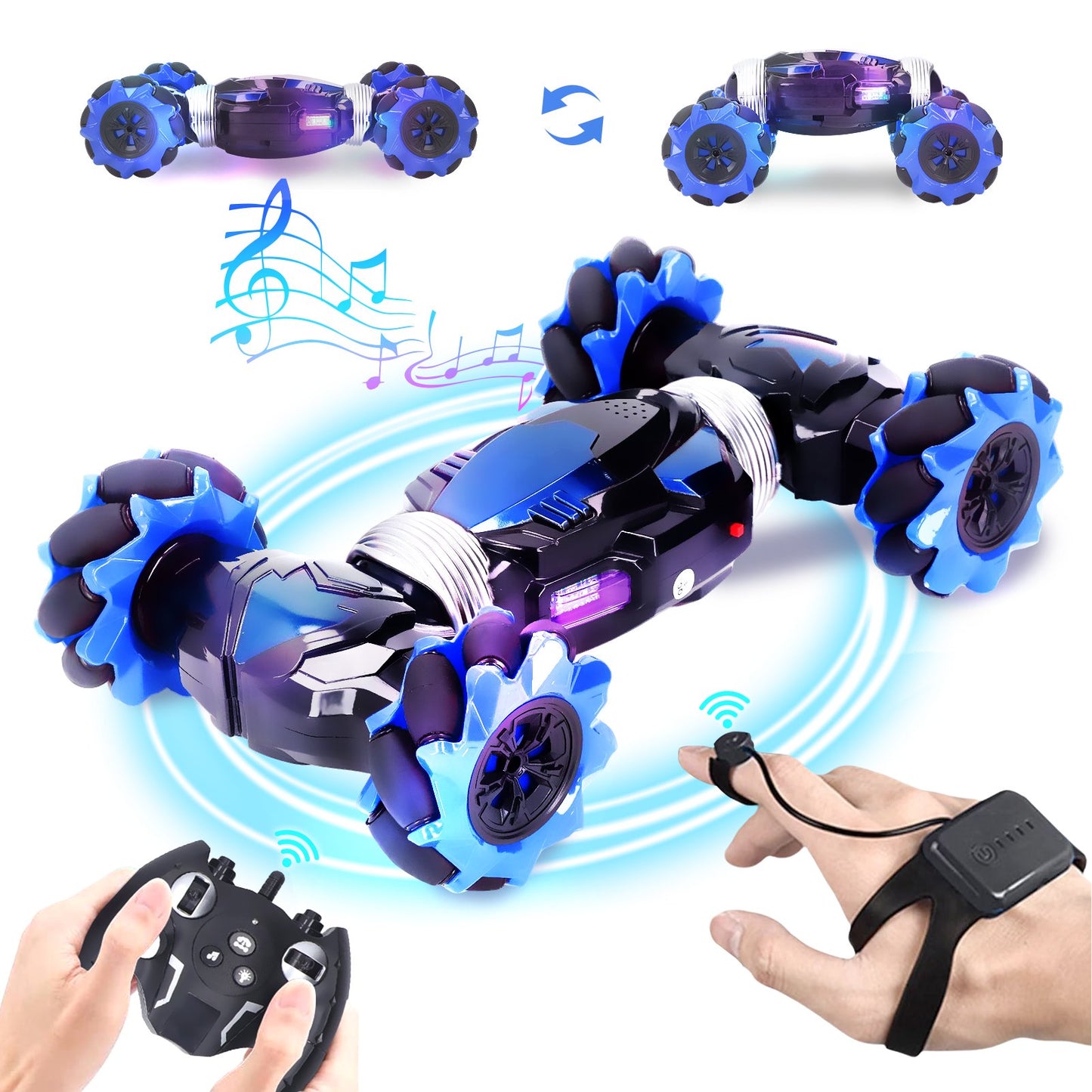 Gesture Sensing RC Car RC Stunt Car for Kids Boys Gesture Control Twist Car with Lights & Music RC Crawler Remote Control Car Kids Gift