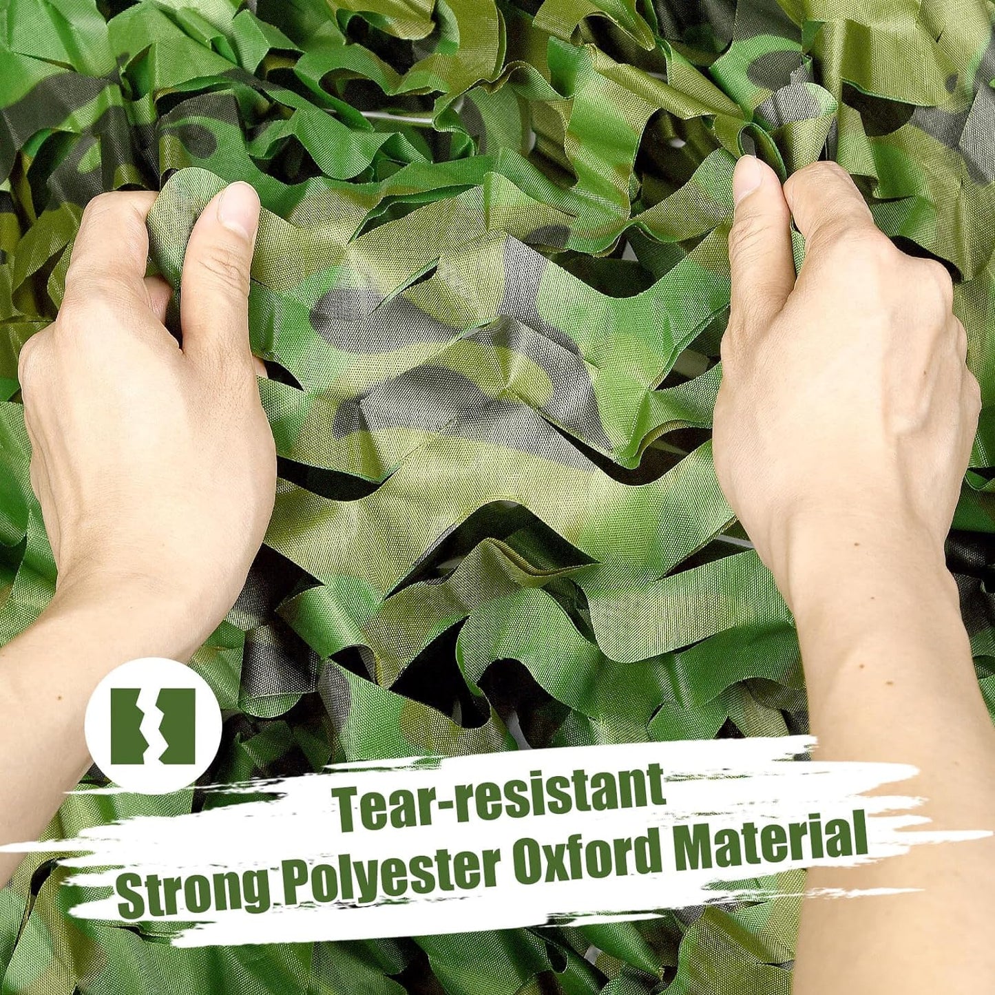 Eotvia Camo Netting Camouflage Netting, 2 PACK 3.28ft x 6.56ft 3D Leaf Mesh Backing Oxford Fabric Camo Net Military Hunting Blind for Deer Stand, Party Decorations, Photograph, Car Cover, Sun Shade