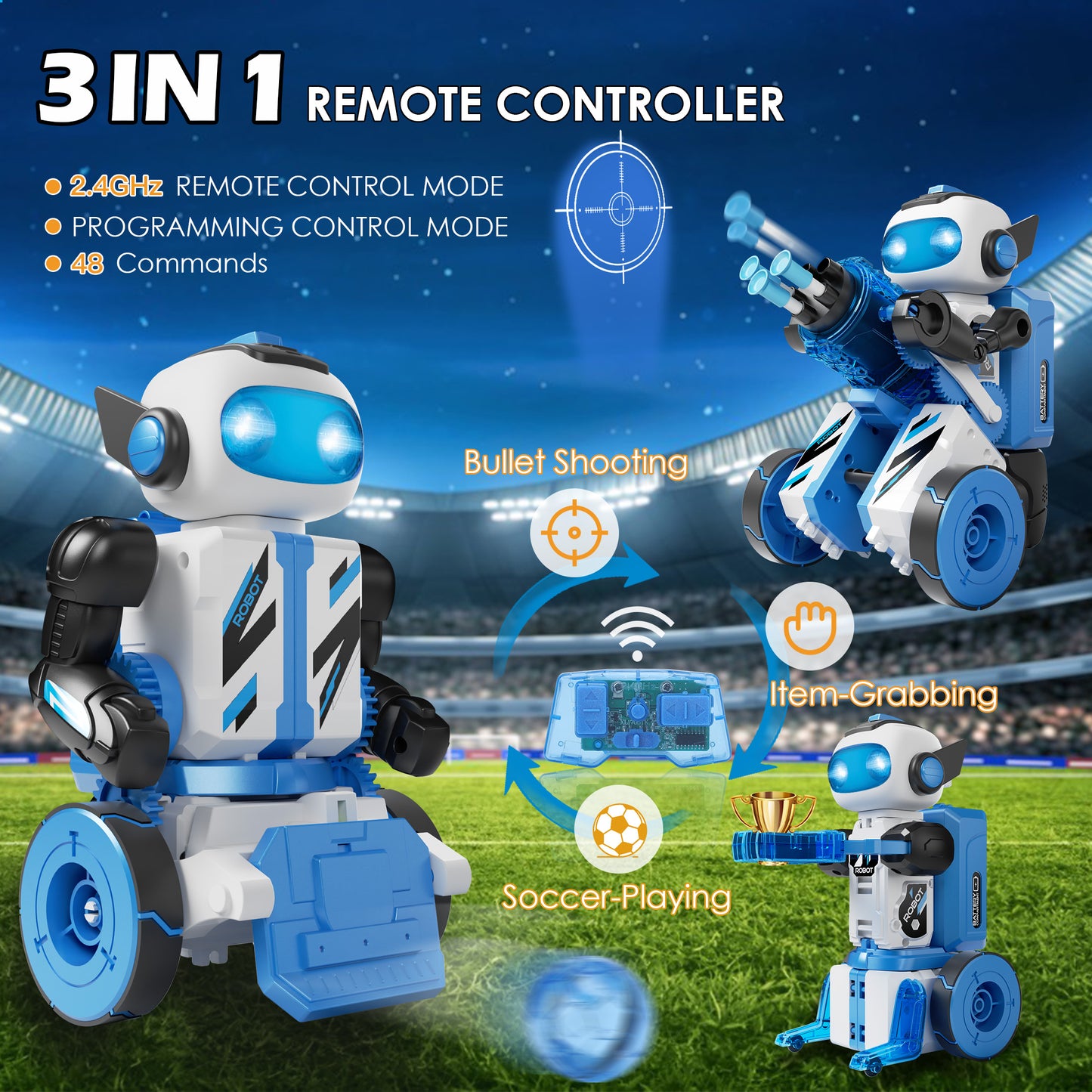 STEM Building Toys for Boys Remote Control & Programmable Robots Building Kit 3-in-1 DIY Mechanical Coding Robot Christmas Gifts for Kids Ages 8-14+