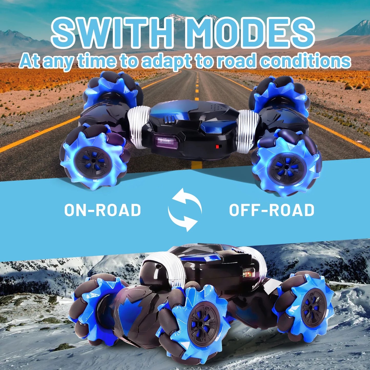 Gesture Sensing RC Car RC Stunt Car for Kids Boys Gesture Control Twist Car with Lights & Music RC Crawler Remote Control Car Kids Gift