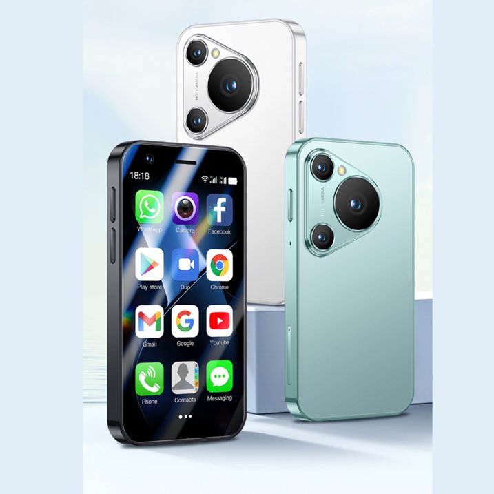 Mini Phone 3.0" HD TouchScreen Mini Smartphone Quad Core 2GB RAM 16GB ROM, 3G Unlocked Android Compact Mobile Phone for Students Pocket Cell Phone Support WiFi Bluetooth MP3 MP4, Green