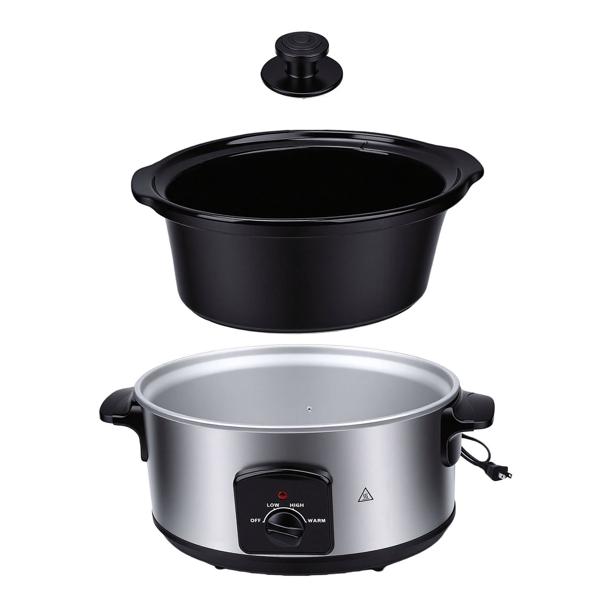 6-Quart Slow Cooker, Family Size Serves 7+ People, Removable Stoneware with Warming Setting, Dishwasher Safe for Easy Cleanup
