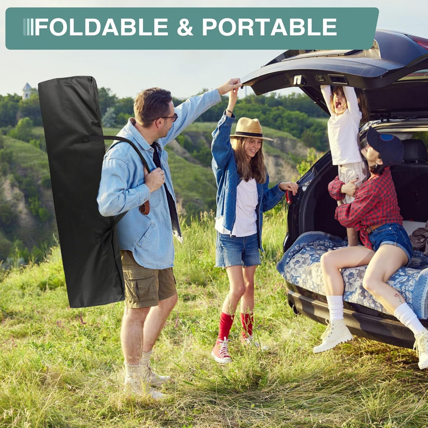 Folding Camping Cots for Adults, Portable Outdoor Camping Bed with Mattress, Heavy Duty Guest Bed Sleeping Cot Folding Bed for Camping Traveling Office Use, 74" X 26", Gray, Supports 330 lbs