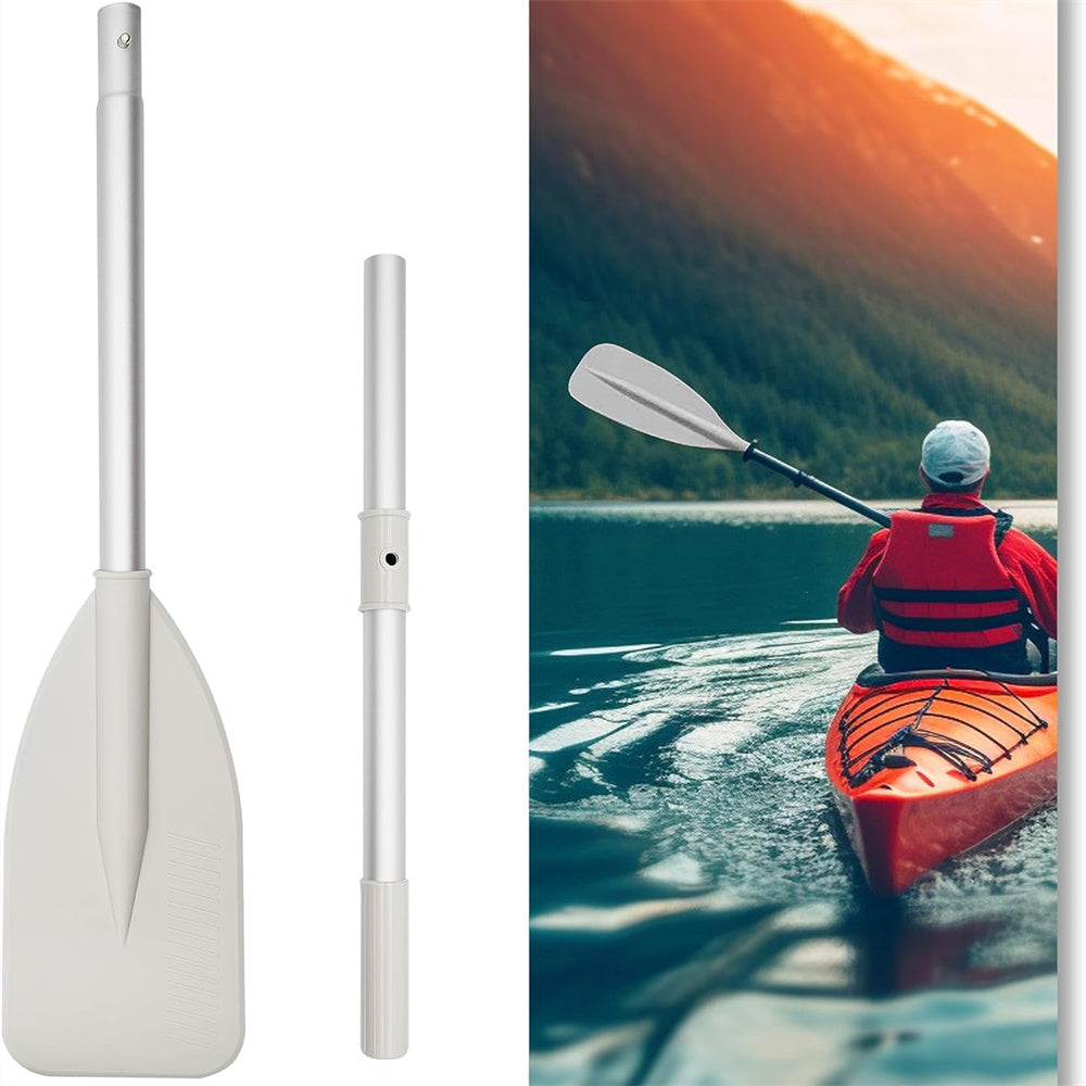 Kayak Paddles, 2pcs Lightweight Kayak Fishing Paddle with Detachable Aluminum Alloy Shaft, Ribbed Blade Canoe Boat Oars with Anti-Slip Grips, Lightweight Paddle Design for All Kayaks, Silver