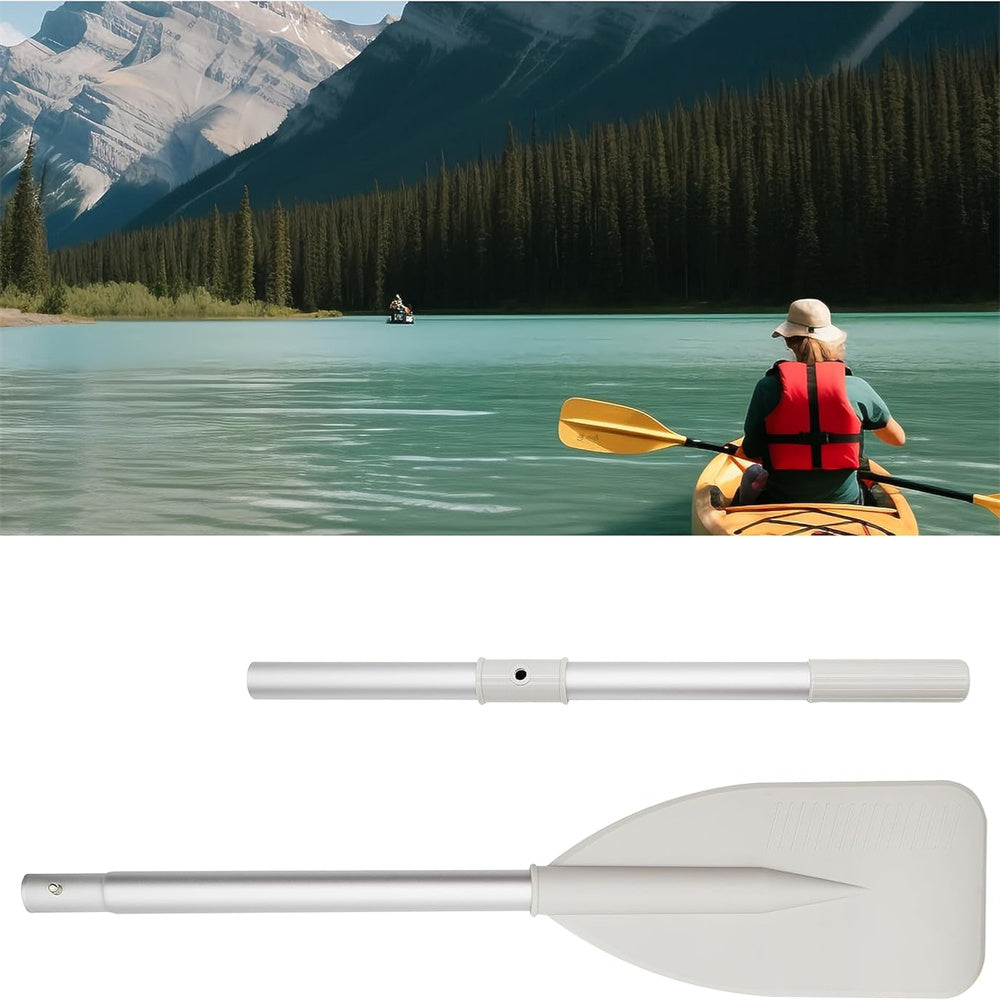 Kayak Paddles, 2pcs Lightweight Kayak Fishing Paddle with Detachable Aluminum Alloy Shaft, Ribbed Blade Canoe Boat Oars with Anti-Slip Grips, Lightweight Paddle Design for All Kayaks, Silver