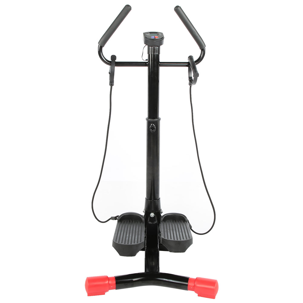 Eotvia Stair Stepper with Handlebars, Stair Stepper with Resistance Band for Home Gym Cardio, Air Stepper for Exercise Step Climber Machine with Digital Monitor, Anti-slip Mat, 220lbs Weight Capacity