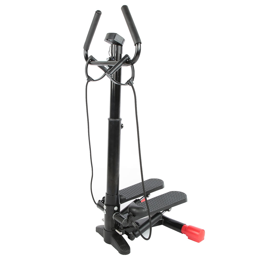 Eotvia Stair Stepper with Handlebars, Stair Stepper with Resistance Band for Home Gym Cardio, Air Stepper for Exercise Step Climber Machine with Digital Monitor, Anti-slip Mat, 220lbs Weight Capacity